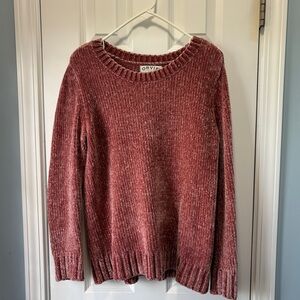 ORVIS Women's Chenille Pink Soft Crewneck Knit Sweater Size Small‎